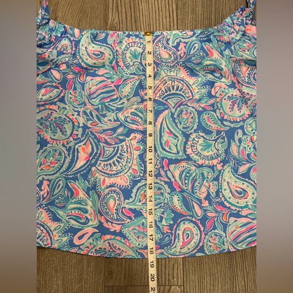 NWT Lilly Pulitzer Top Tamara Off-the-Shoulder Blue Pink Fish Women’s Size M - Picture 10 of 14